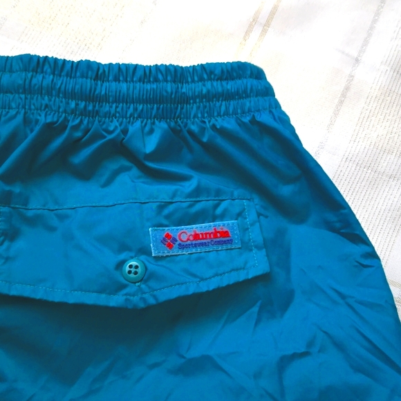 VNTG Columbia Teal Sportswear Windbreaker Pants - Picture 4 of 13
